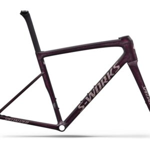 Specialized S-works Tarmac Sl8 Kit Telaio- Gloss Carbon / Bordeaux Metallic + Nebula Directional Brush / Pearl Over White- Bici da Strada