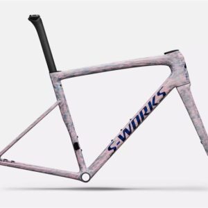 Specialized Telaio S-works Tarmac Sl8-gloss Dolomite Metallic / Directional Brush / Blue Majesty Metallic-telaio da Strada